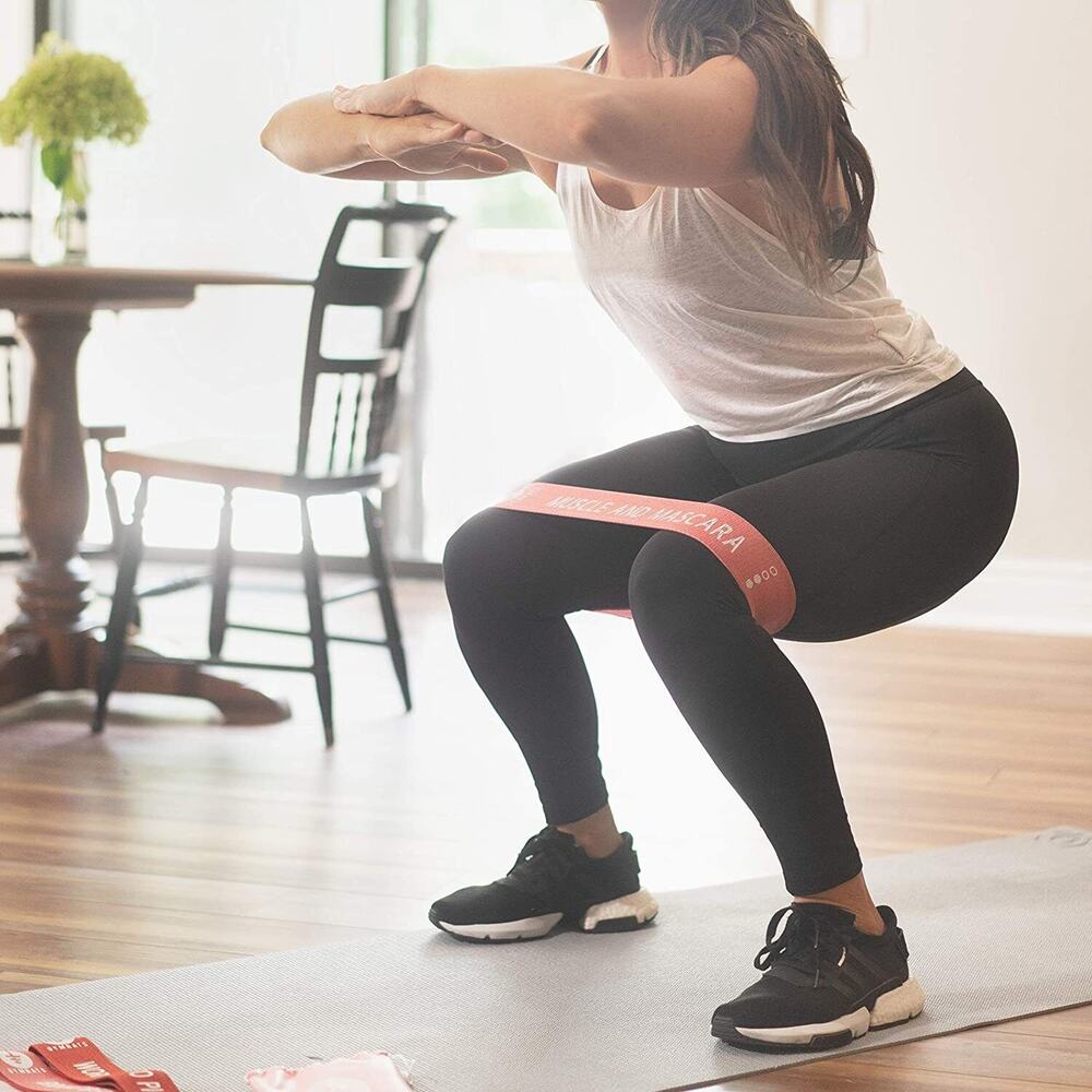 GymRats Resistance Bands: Exercise Fitness Bands Set of 4 100% Latex Booty Bands - Picture 9 of 12